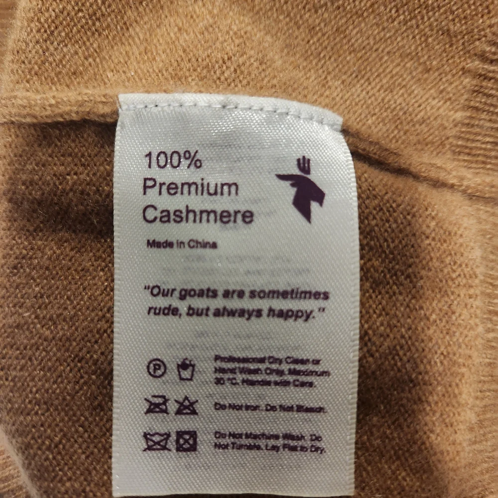 State Cashmere Tan V-Neck Sweater for Women - Picture 5 of 7